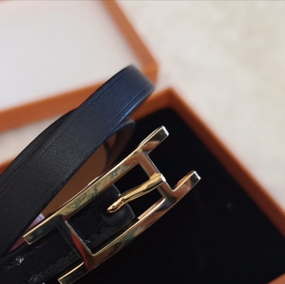 Hermes 3 tours leather bracelet Vintage authentic - Picture 3 of 5